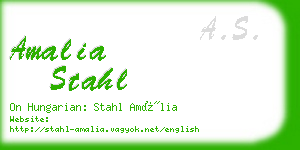 amalia stahl business card